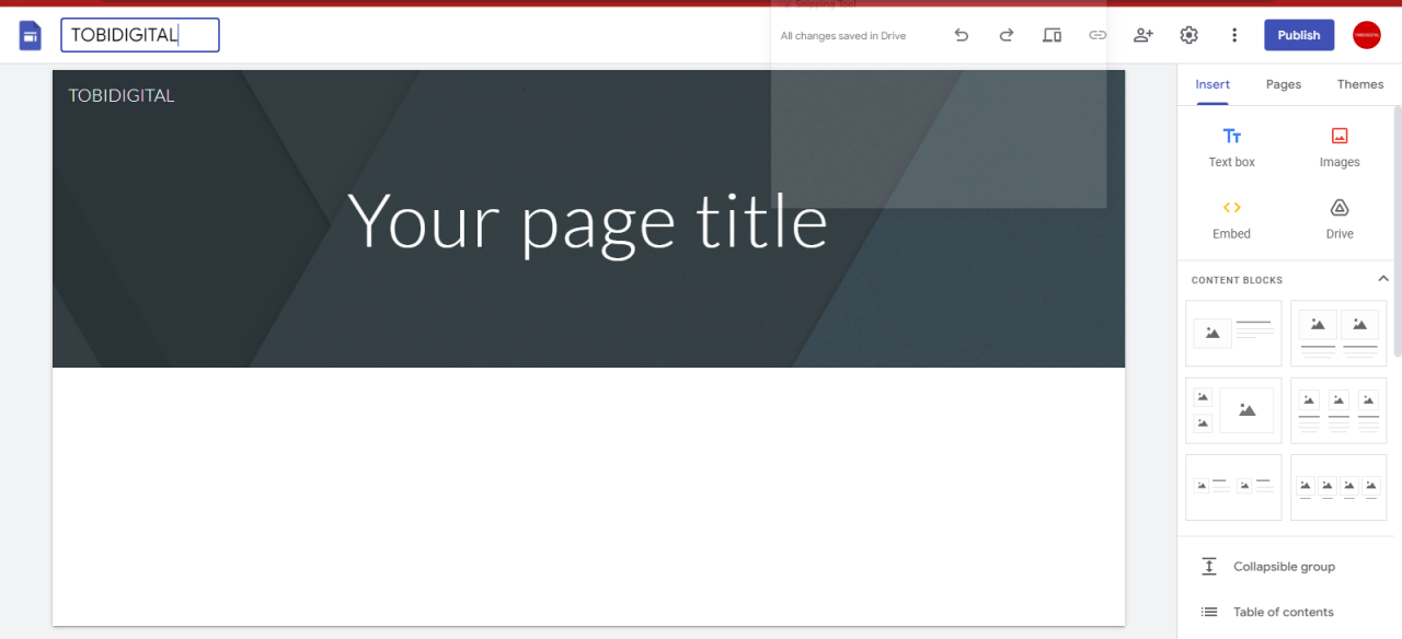 Google Sites Website Builder
