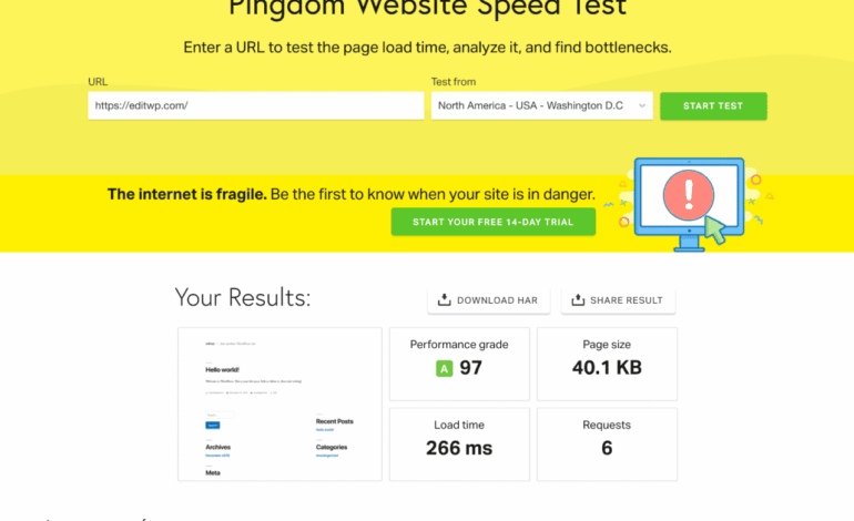 Website Speed Test Tools